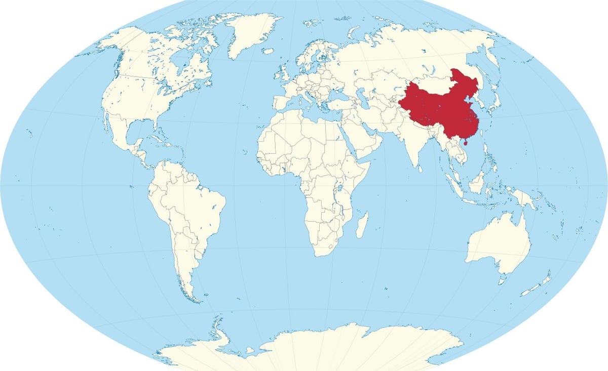 چین در نقشه جهان