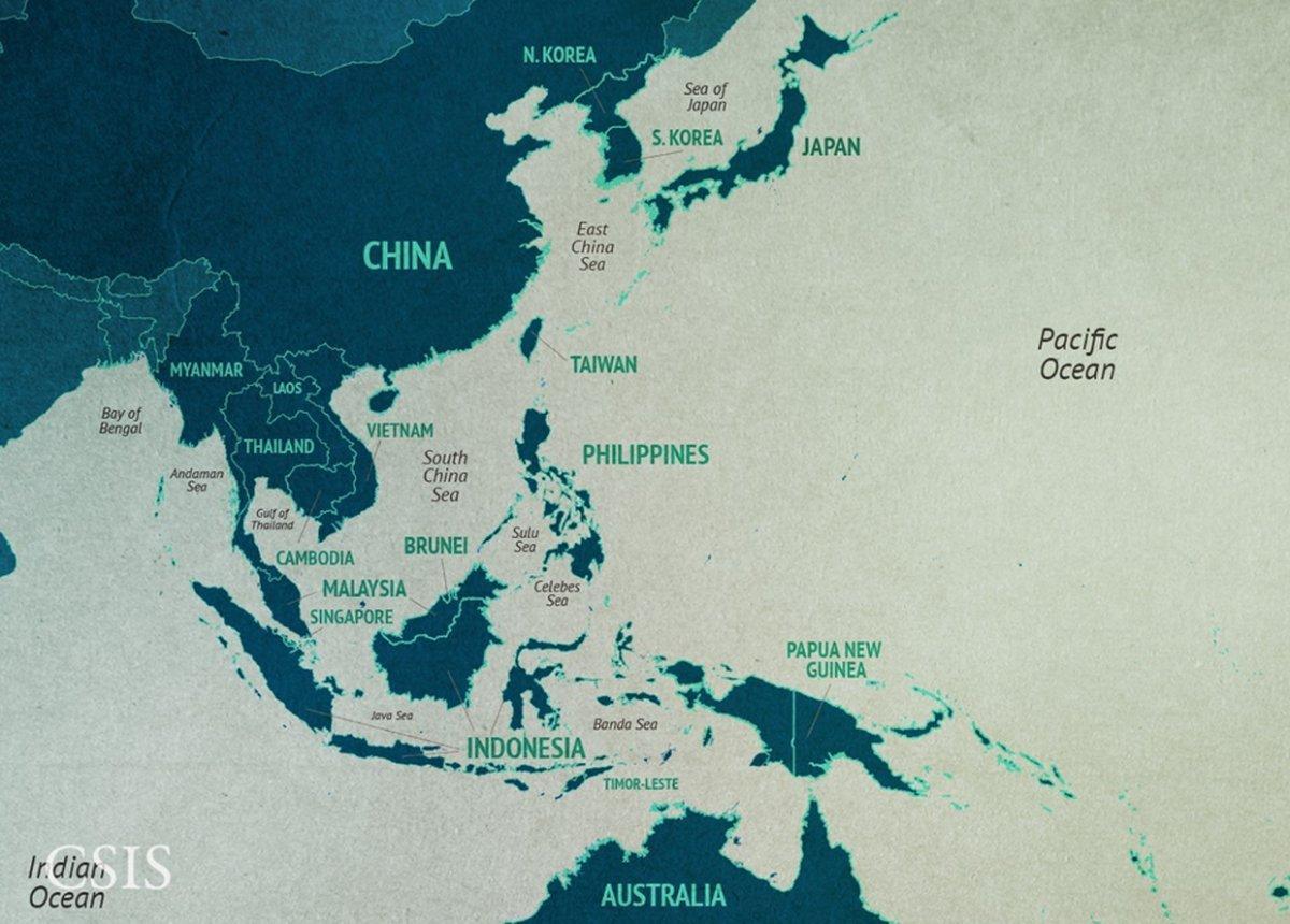 چین در دریای چین جنوبی نقشه