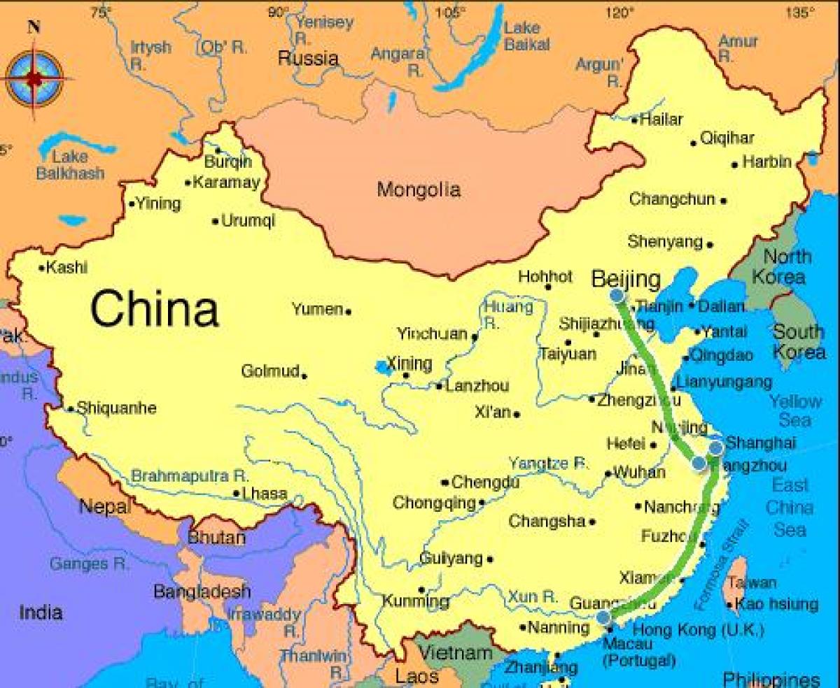 چین سرزمین اصلی نقشه