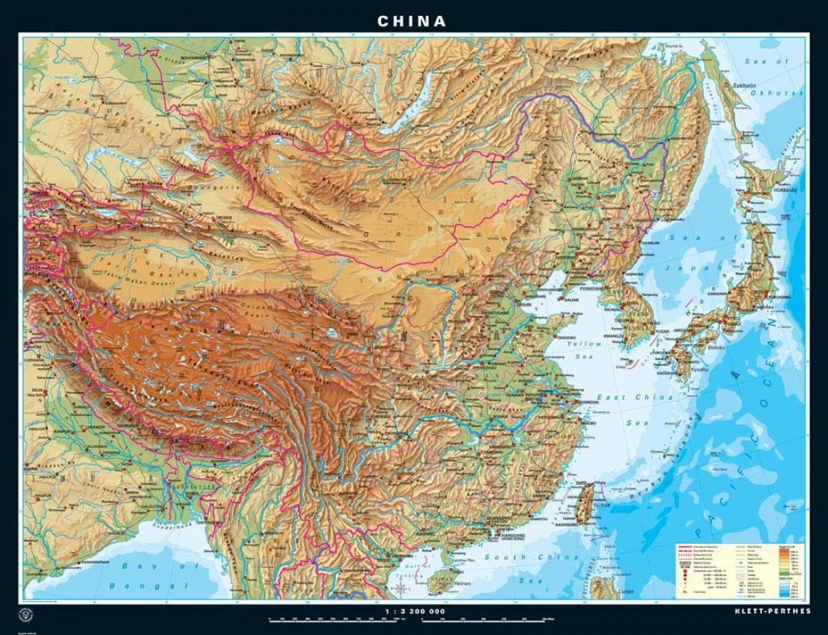 فيزيوگرافي نقشه چین