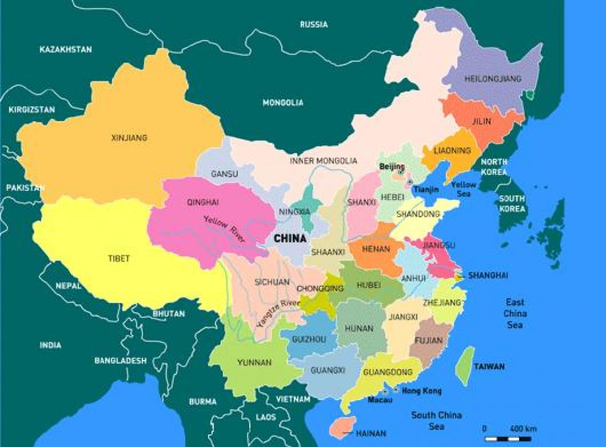 چین نقشه با استان