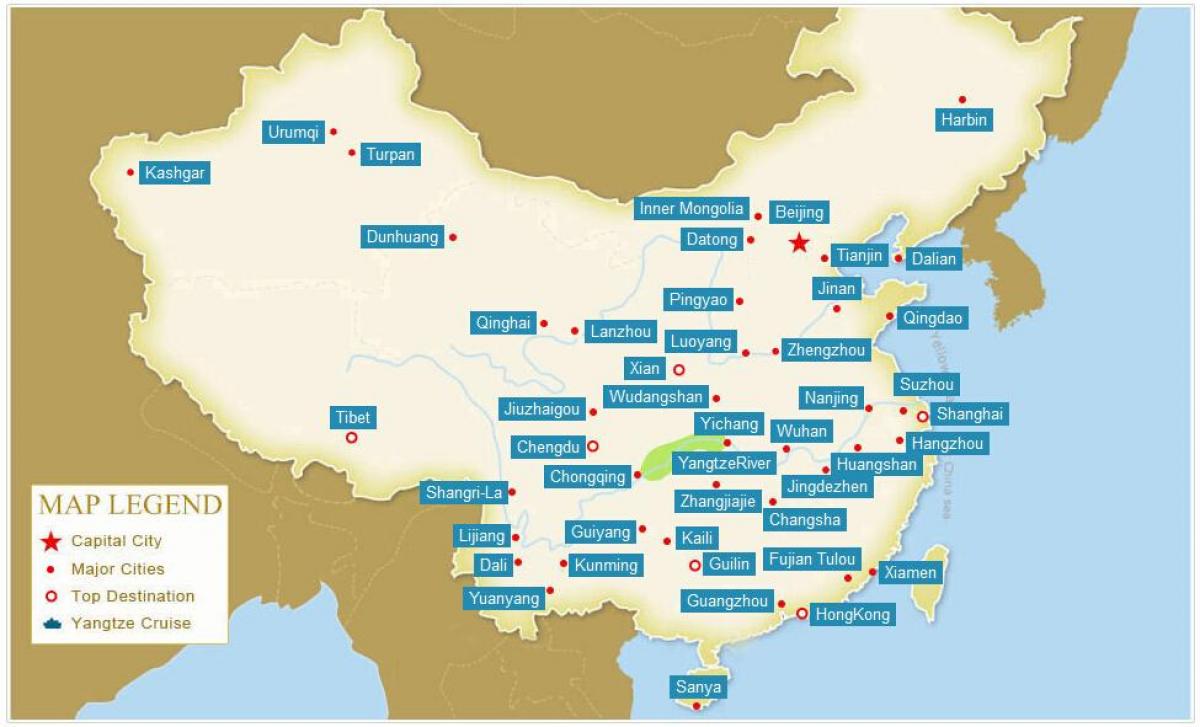 چین نقشه شهرها