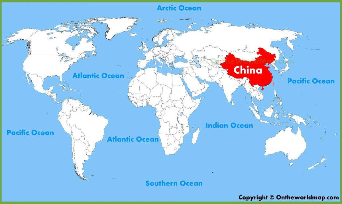 نقشه جهان از چین