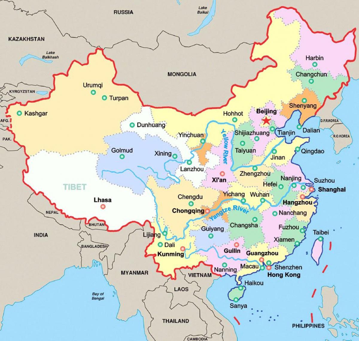 چین در نقشه
