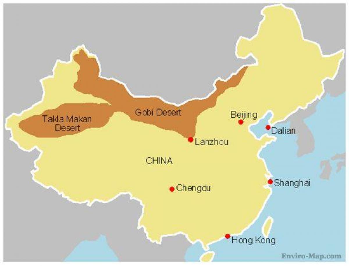 چین, نقشه صحرای گبی