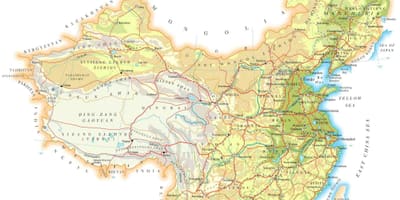 چین نقشه توپوگرافی