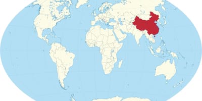 چین در نقشه جهان