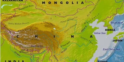 چین نقشه فیزیکی