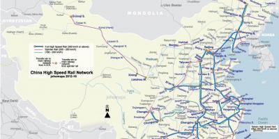 با سرعت بالا راه آهن چین نقشه