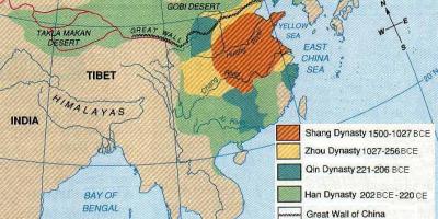 چین باستان جغرافیا نقشه